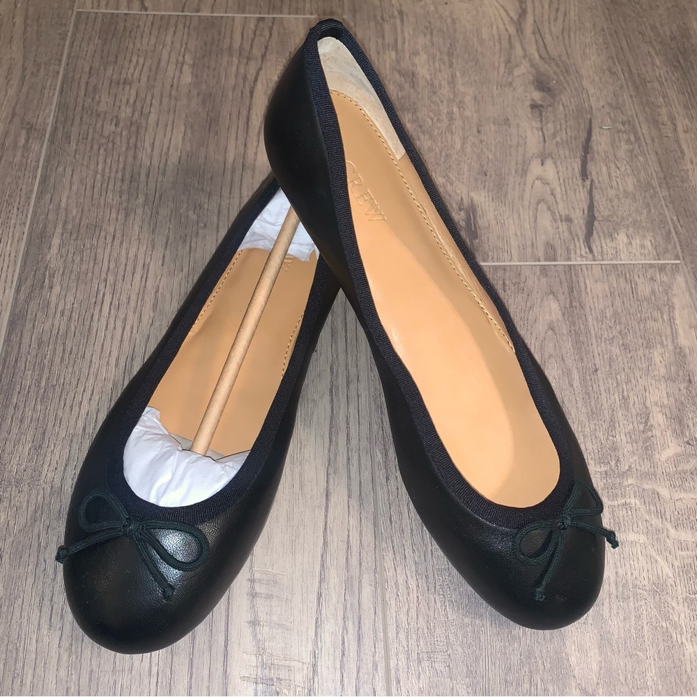 NWT J Crew Coco leather size 8 ballet flats